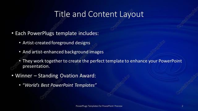 Title and Content presentation slide layout