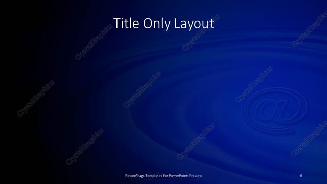 Title Only presentation slide layout