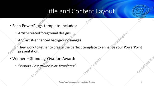 Title and Content presentation slide layout
