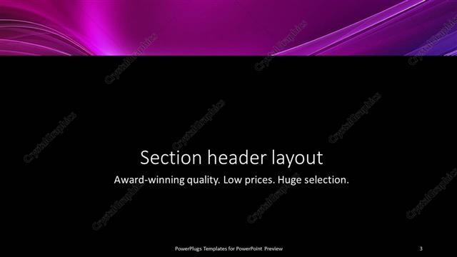 Section Header presentation slide layout