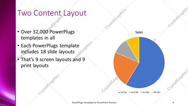 Two Content presentation slide layout