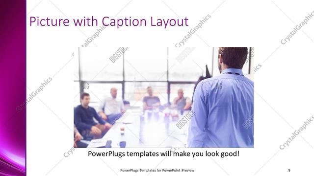 Picture with Caption presentation slide layout
