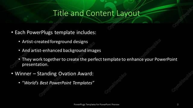 Title and Content presentation slide layout