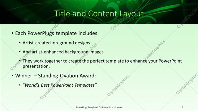Title and Content presentation slide layout