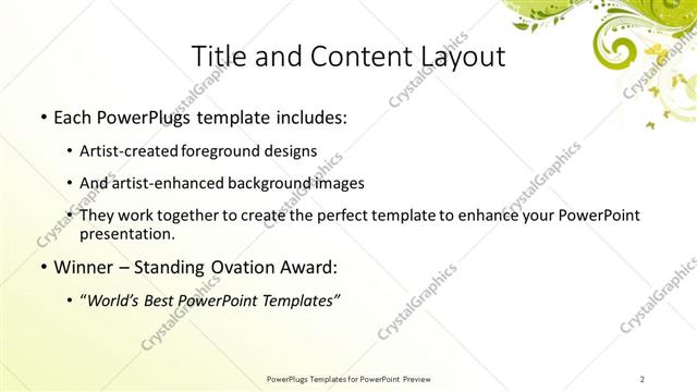 Title and Content presentation slide layout