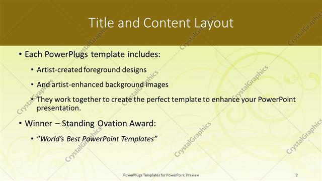 Title and Content presentation slide layout