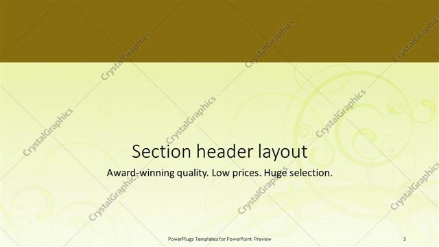Section Header presentation slide layout
