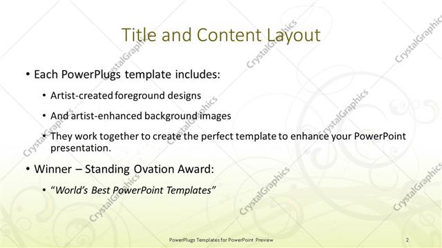 Title and Content presentation slide layout