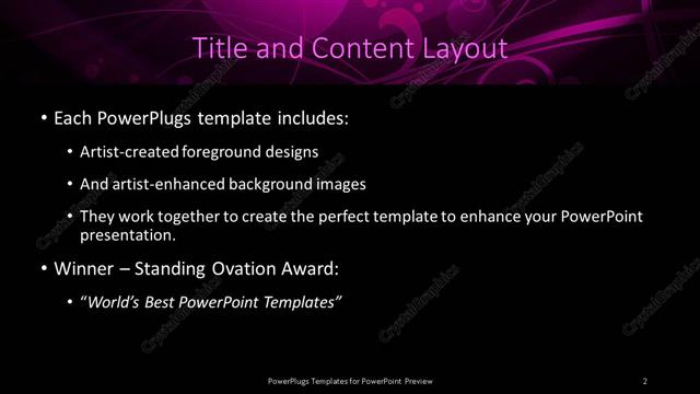 Title and Content presentation slide layout