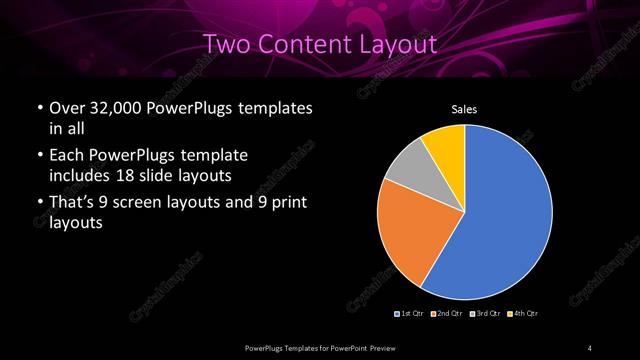 Two Content presentation slide layout