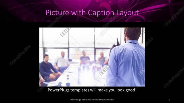 Picture with Caption presentation slide layout