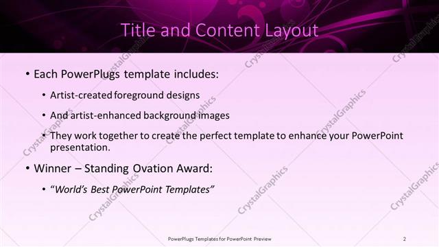 Title and Content presentation slide layout