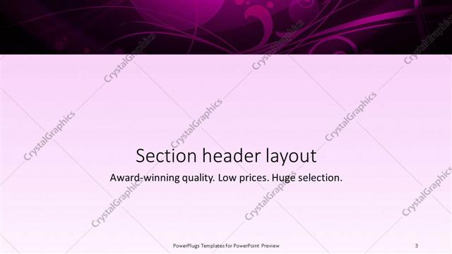 Section Header presentation slide layout