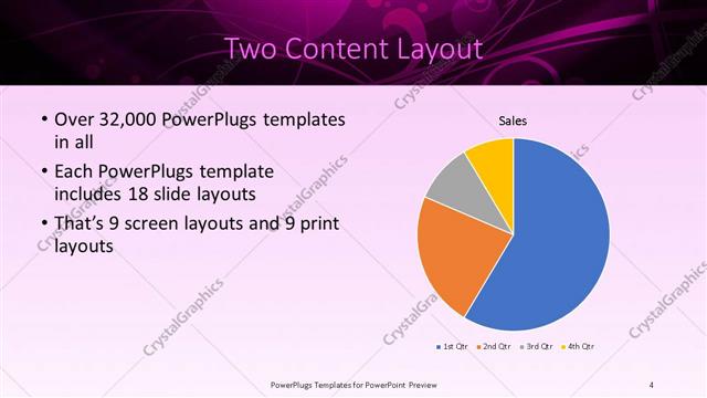 Two Content presentation slide layout