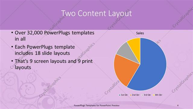 Two Content presentation slide layout