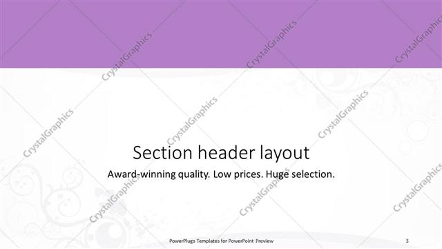 Section Header presentation slide layout