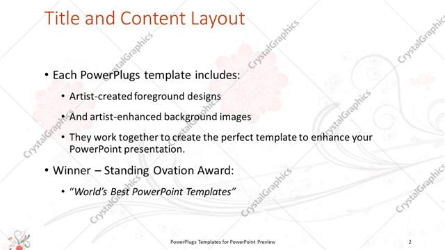 Title and Content presentation slide layout