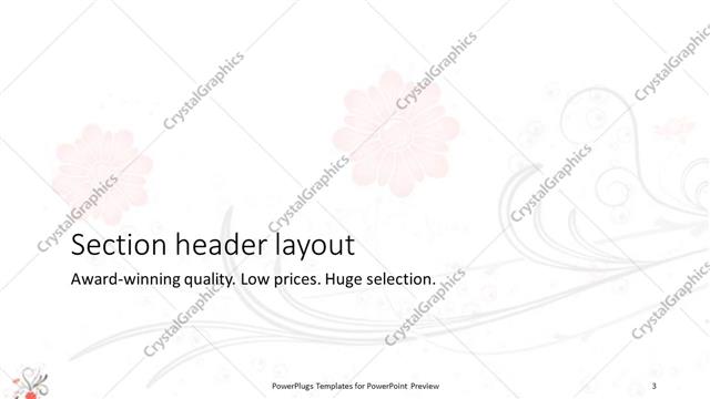 Section Header presentation slide layout