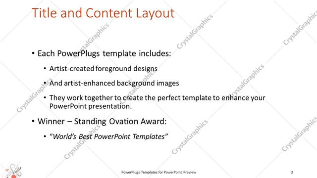 Title and Content presentation slide layout