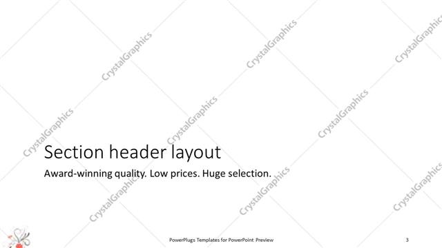 Section Header presentation slide layout
