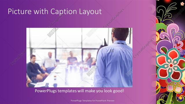 Picture with Caption presentation slide layout