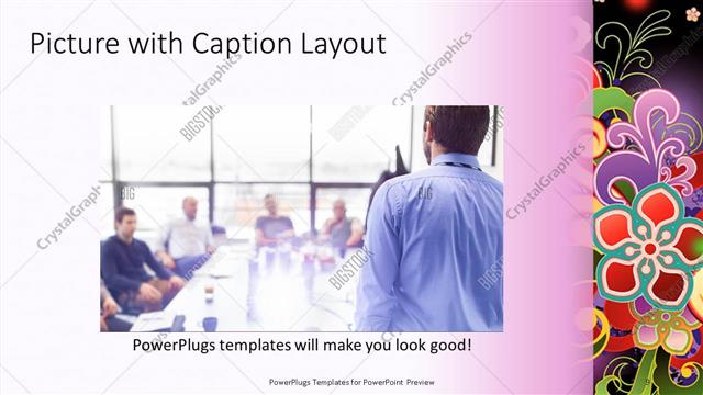 Picture with Caption presentation slide layout