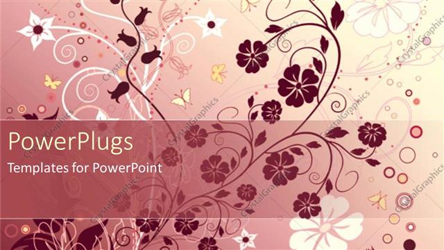  Presentation with floral abstract - Abstract floral pattern with various sizes and shapes on gradient pink background