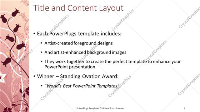 Title and Content presentation slide layout
