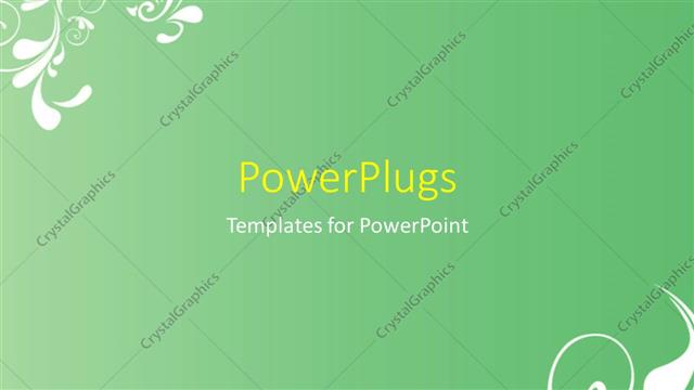  Presentation with green abstract - Abstract flower design over green frame