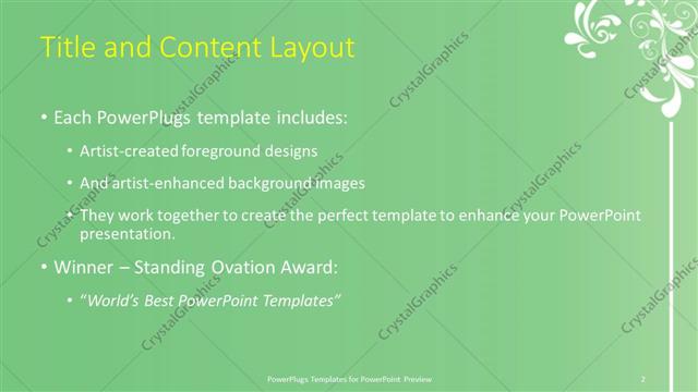 Title and Content presentation slide layout