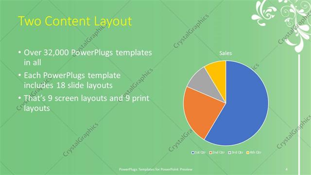 Two Content presentation slide layout