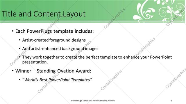 Title and Content presentation slide layout