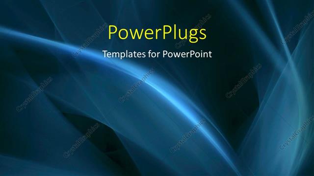  Presentation with black abstract - Abstract flowing curves in blue over a black background