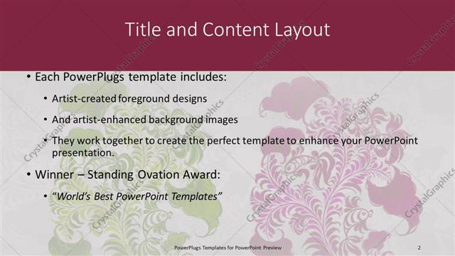 Title and Content presentation slide layout