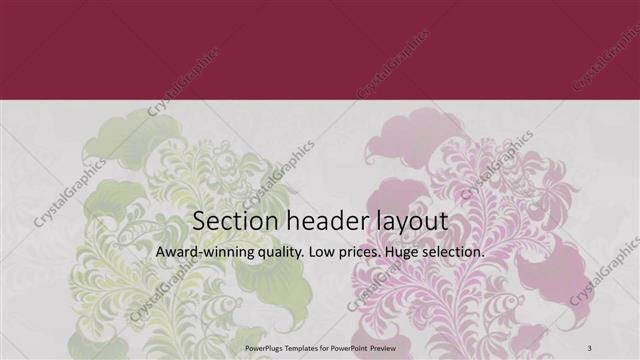 Section Header presentation slide layout