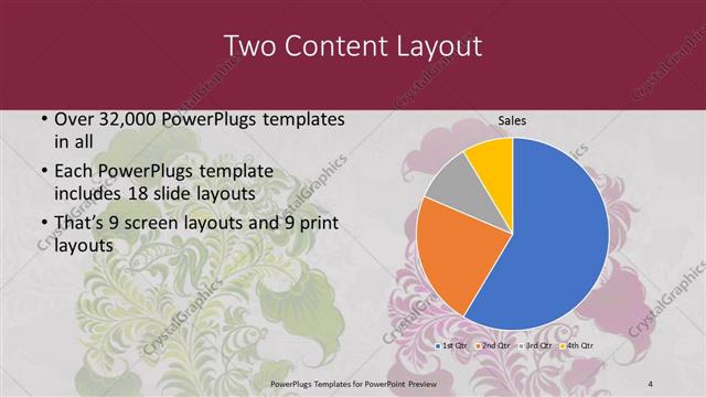 Two Content presentation slide layout