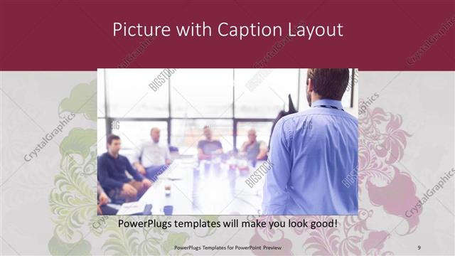 Picture with Caption presentation slide layout