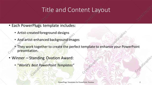 Title and Content presentation slide layout