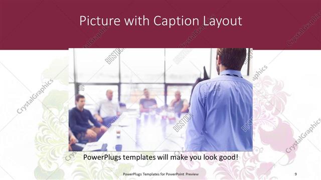 Picture with Caption presentation slide layout