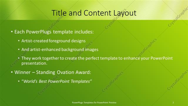 Title and Content presentation slide layout