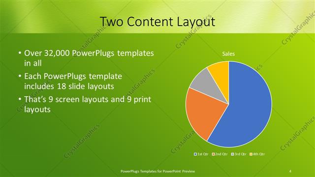 Two Content presentation slide layout