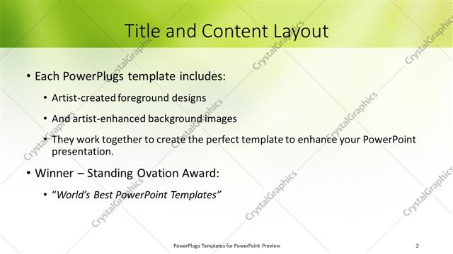 Title and Content presentation slide layout