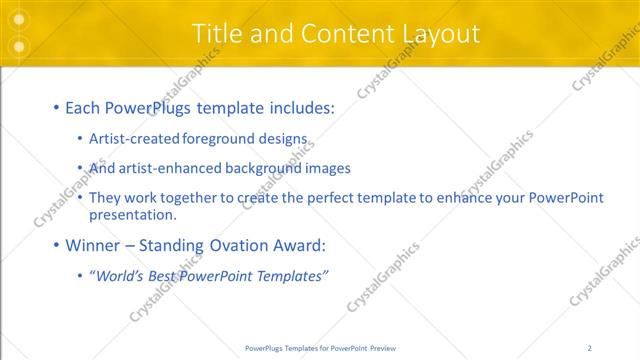 Title and Content presentation slide layout