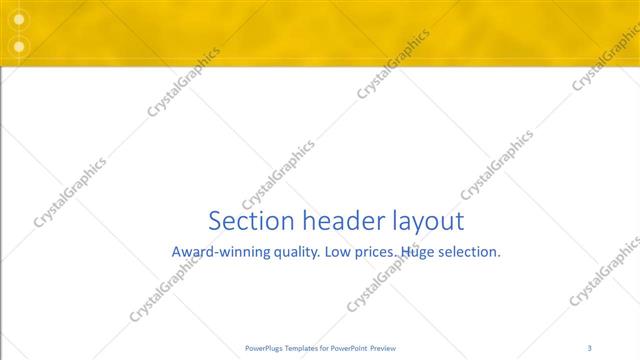 Section Header presentation slide layout