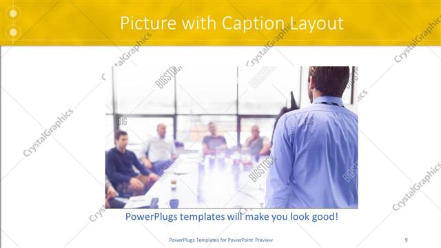 Picture with Caption presentation slide layout