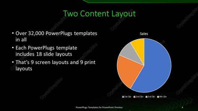 Two Content presentation slide layout