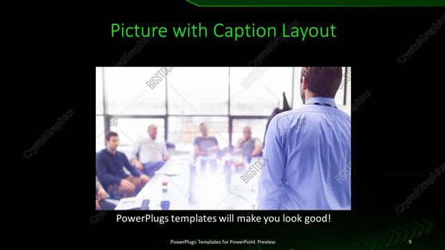 Picture with Caption presentation slide layout