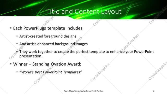 Title and Content presentation slide layout