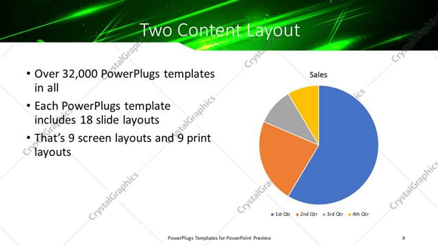 Two Content presentation slide layout