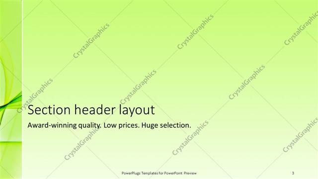 Section Header presentation slide layout